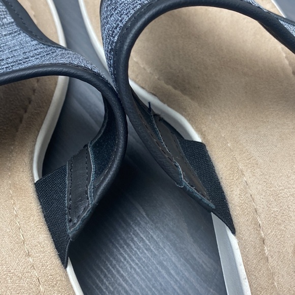 ST JOHNS BAY Memory Foam Thong Comfort Zomp Black Sandal Size 8 - Picture 12 of 14